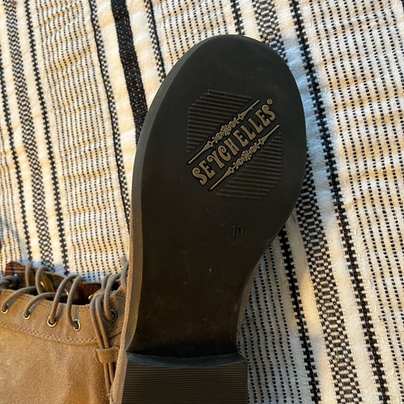 Genuine suede lace up combat boots 10 - Picture 5 of 8